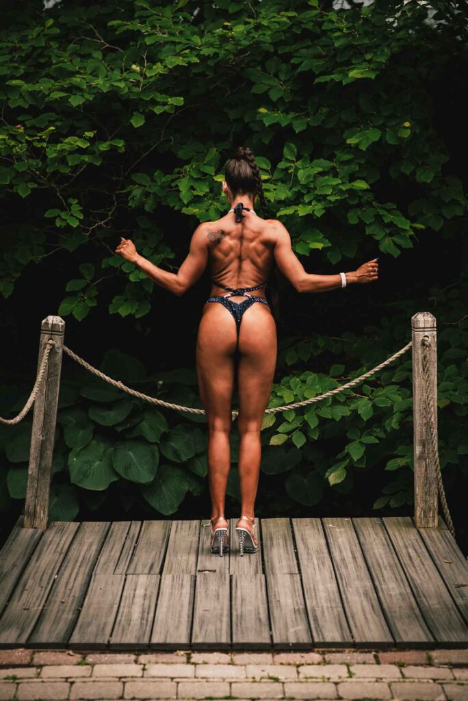 back shot of ottawa body building competitor